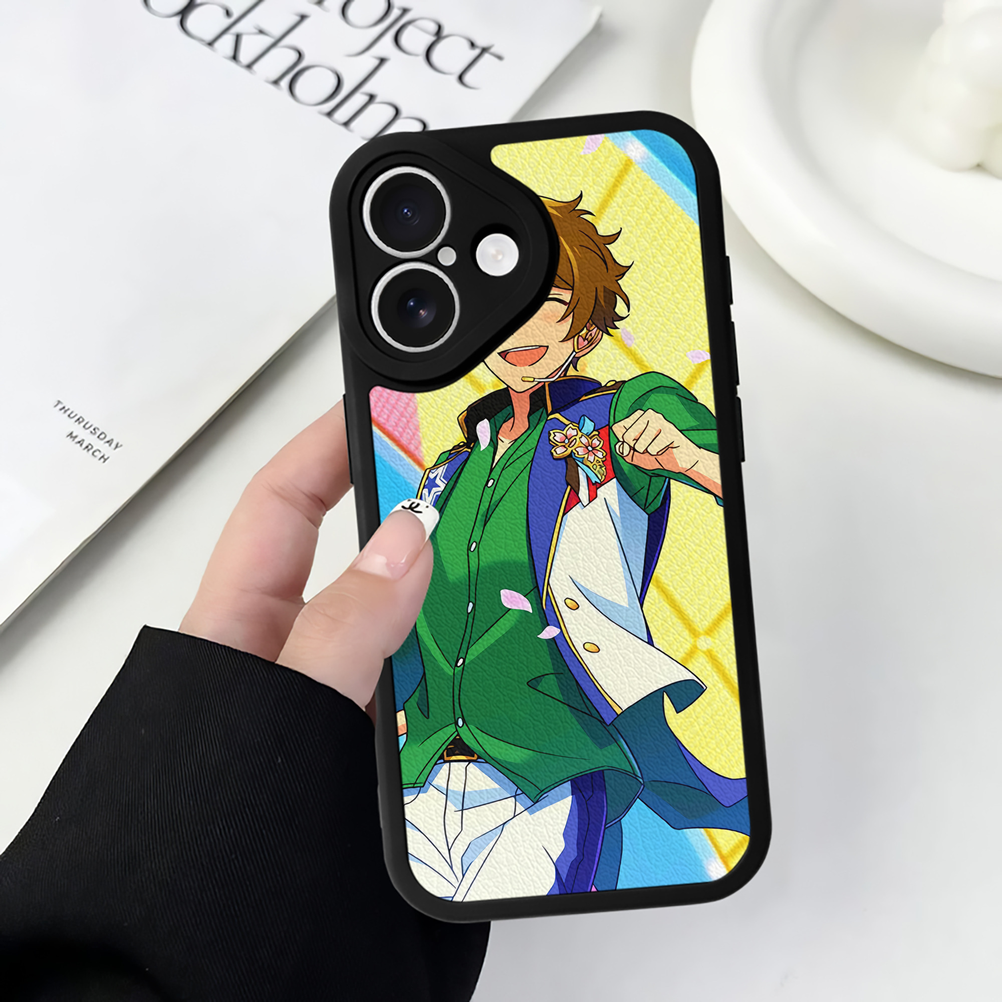 （画像用） あんさんぶるスターズ! Ensemble Stars 【iPhone 16シリーズ対応】シリコンスマホケース（レザー調） 材質：シリコン